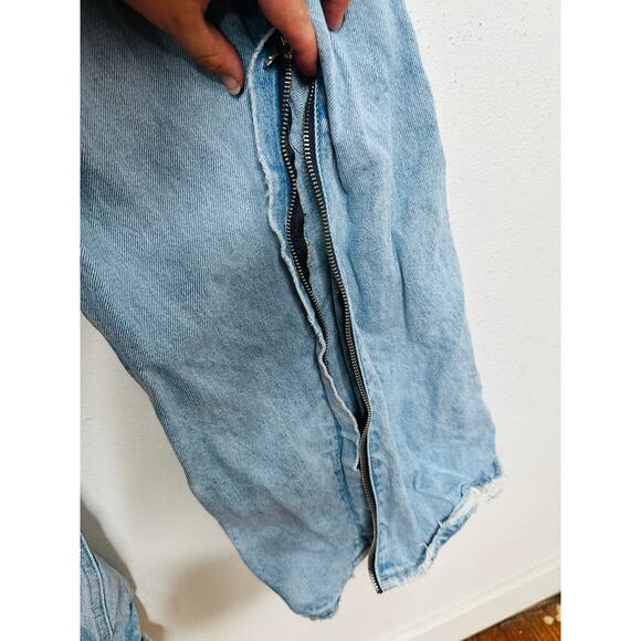 HUDSON Women's Blue Cotton Blend James High-Rise Wide Leg Jeans Size 28 - Picture 11 of 16